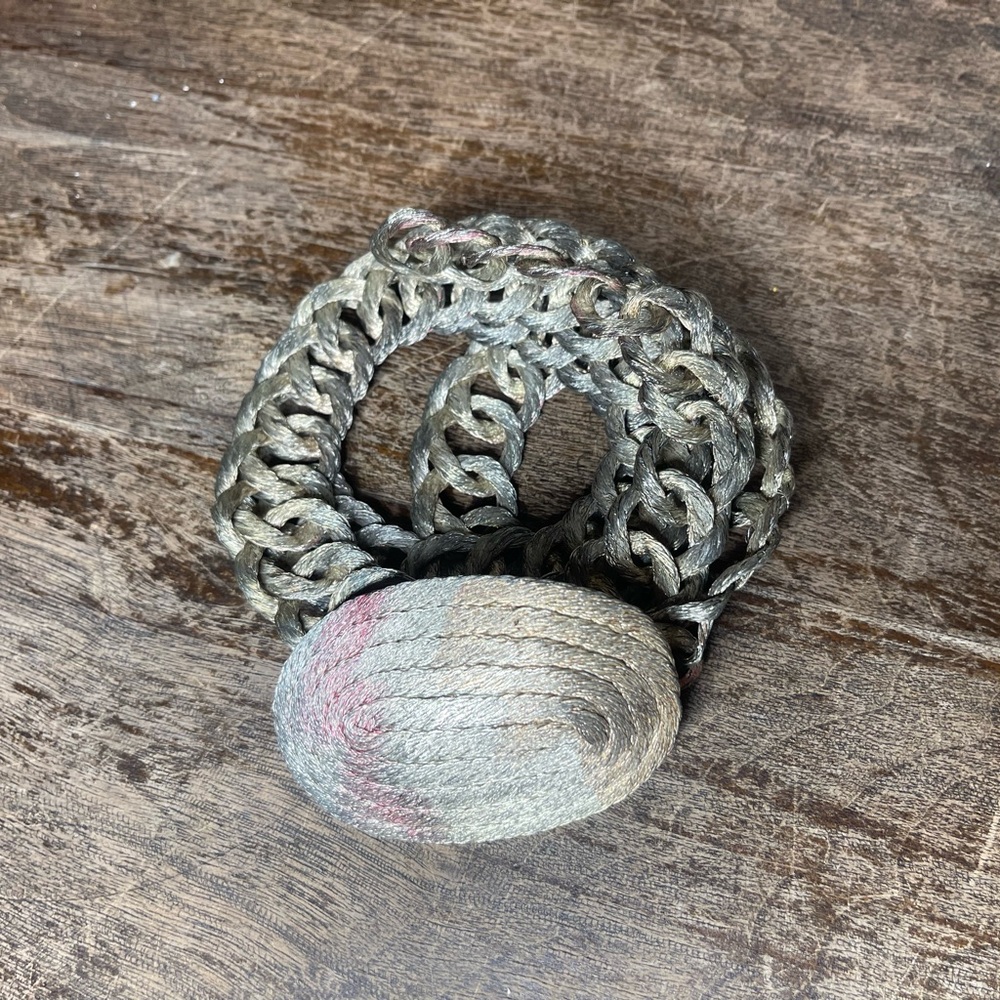 Vintage Silver-Tone Braided Statement Belt - Picture 2 of 12